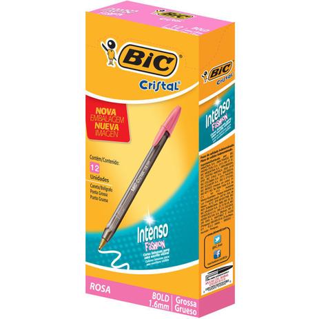 CANETA BIC CRISTAL BOLD 1.6 ROSA 892007