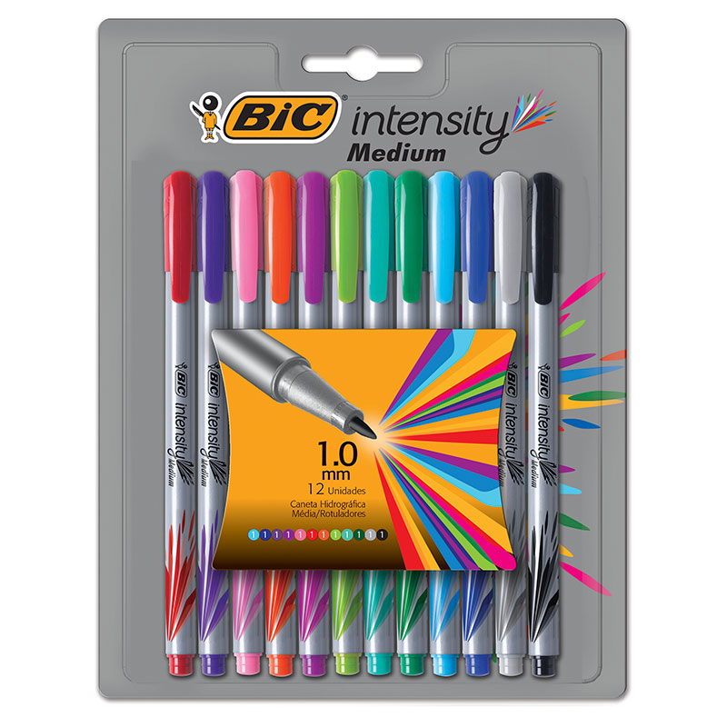 CANETA BIC INTENSITY MED SORTIDO C/12 970918