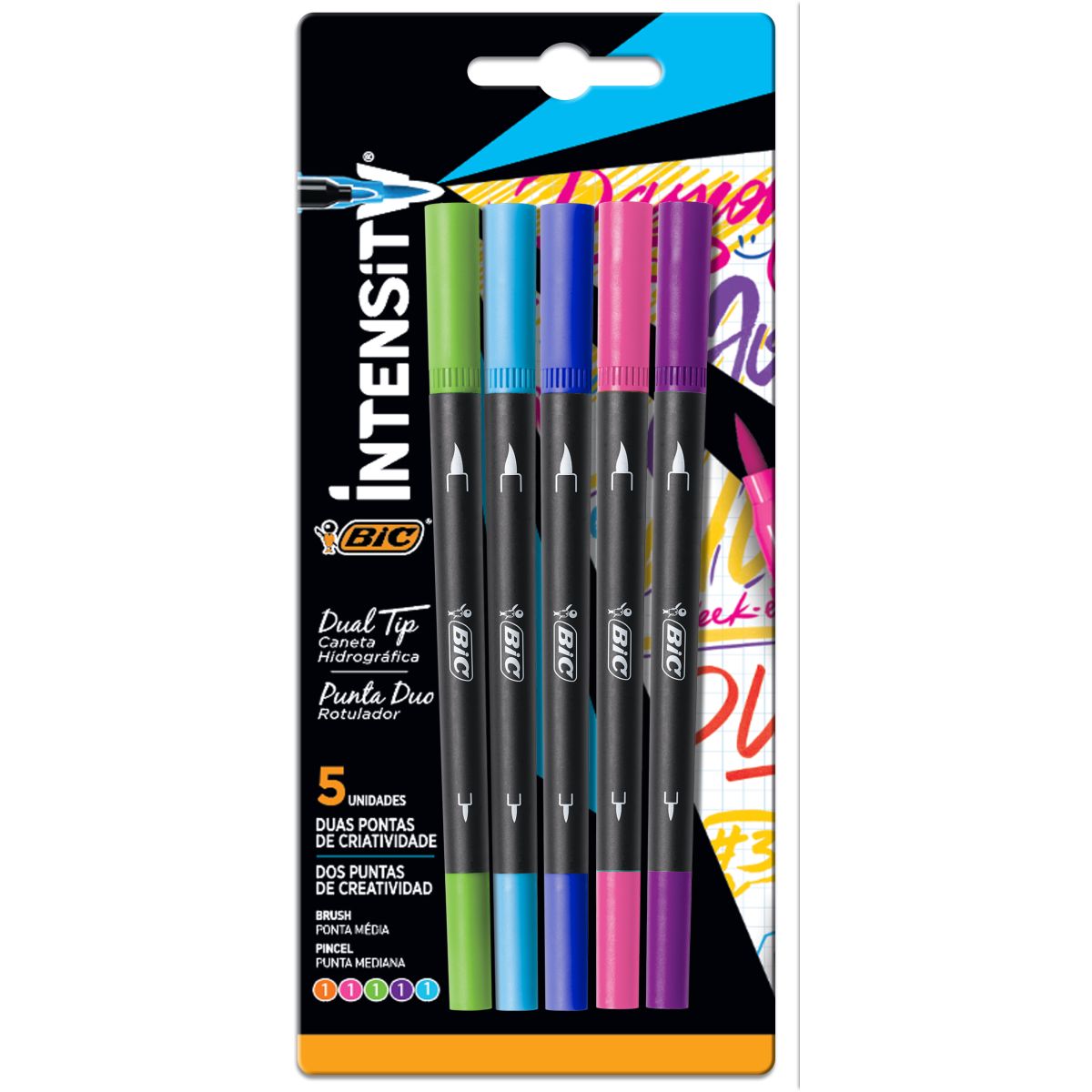 CANETA BIC INTENSITY DUAL SORTIDO C/5 971021