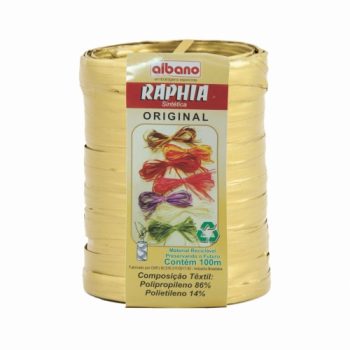 CINTA DE RAPHIA ALBANO SINTETICA MAXI 100M PALHA