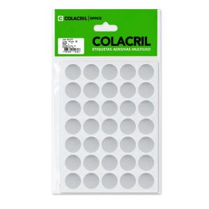 ETIQUETA COLACRIL TP19 C/210 PRATA 6001PT