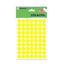 ETIQUETA COLACRIL TP13 C/420 AMARELO 6021AM