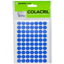 ETIQUETA COLACRIL TP13 C/420 AZUL 6021AZ