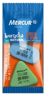 BORRACHA MERCUR DELTA VD/OVAL AZ BL C/2