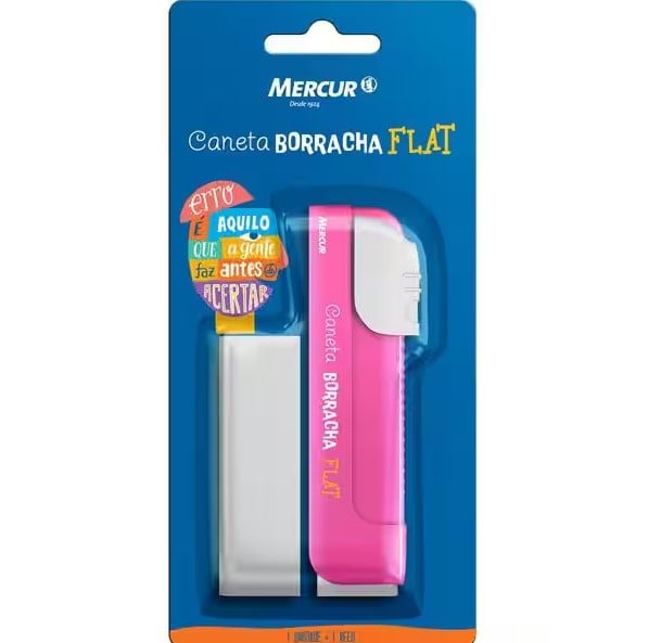 CANETA BORRACHA MERCUR FLAT RX C/1 + REF