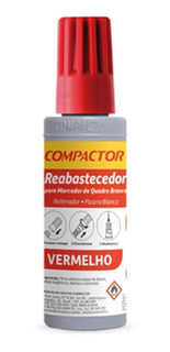 REABASTECEDOR P/MARCADOR QUADRO BRANCO COMPACTOR 30ML VERMELHO