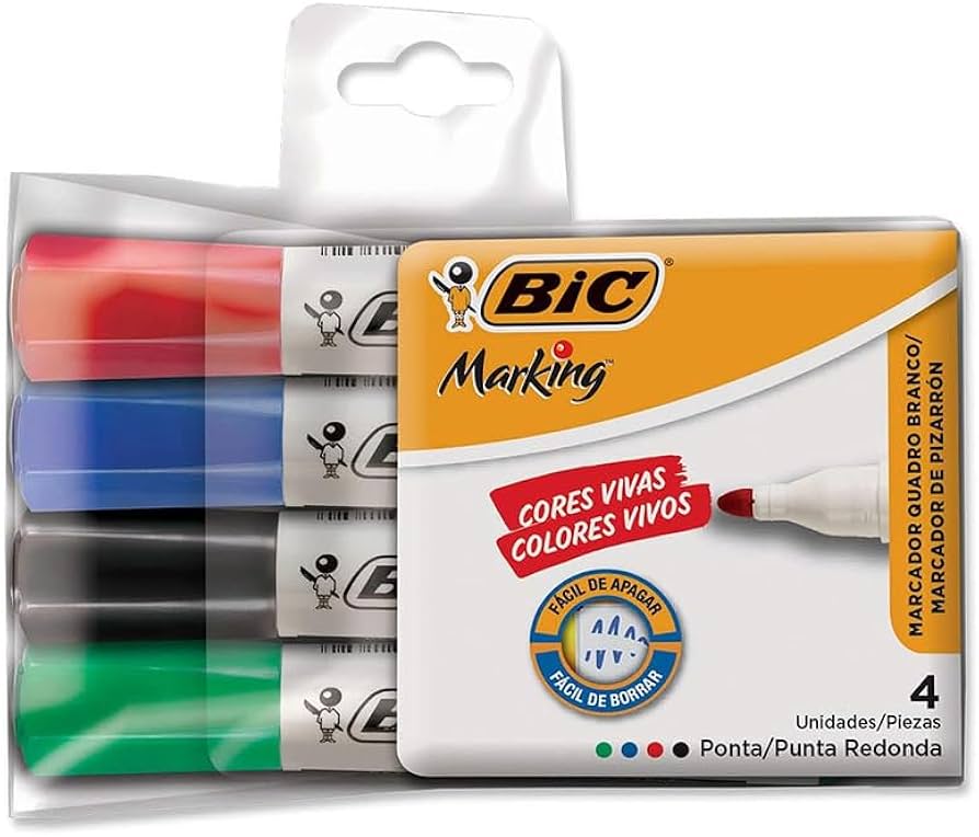 MARCADOR PARA QUADRO BRANCO BIC BLISTERV C/4 891683