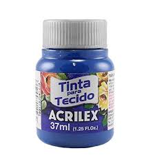 TINTA ACRILEX TECIDO 37M FOSCA 4140 501 AZUL TURQUESA