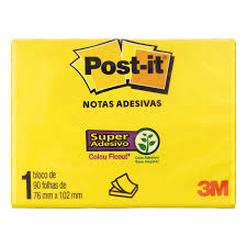 POST-IT 3M 76X102 657 AMARELO SOL 90F