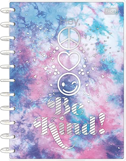 CADERNO UNIVERSITÁRIO TILIDISCO 1 MATÉRIA GOOD VIBES 80 FOLHAS TILIBRA