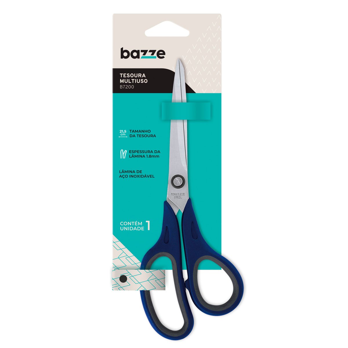 TESOURA BAZZE MULTIUSO 21,5CM BT200