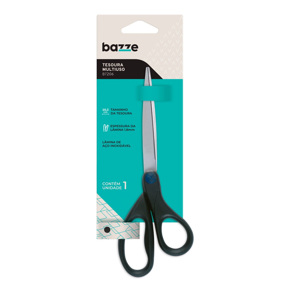 TESOURA BAZZE MULTIUSO 20,3CM BT206