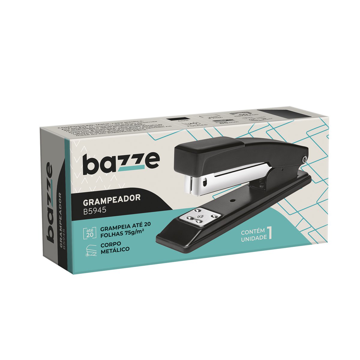 GRAMPEADOR BAZZE METAL 20F PRETO B5945