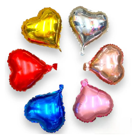 BALAO SOLIDER CORACAO 18   (45CM) - CORES SORTIDAS