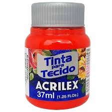 TINTA ACRILEX TECIDO 37M FOSCA 4140 507 VERMELHO FOGO