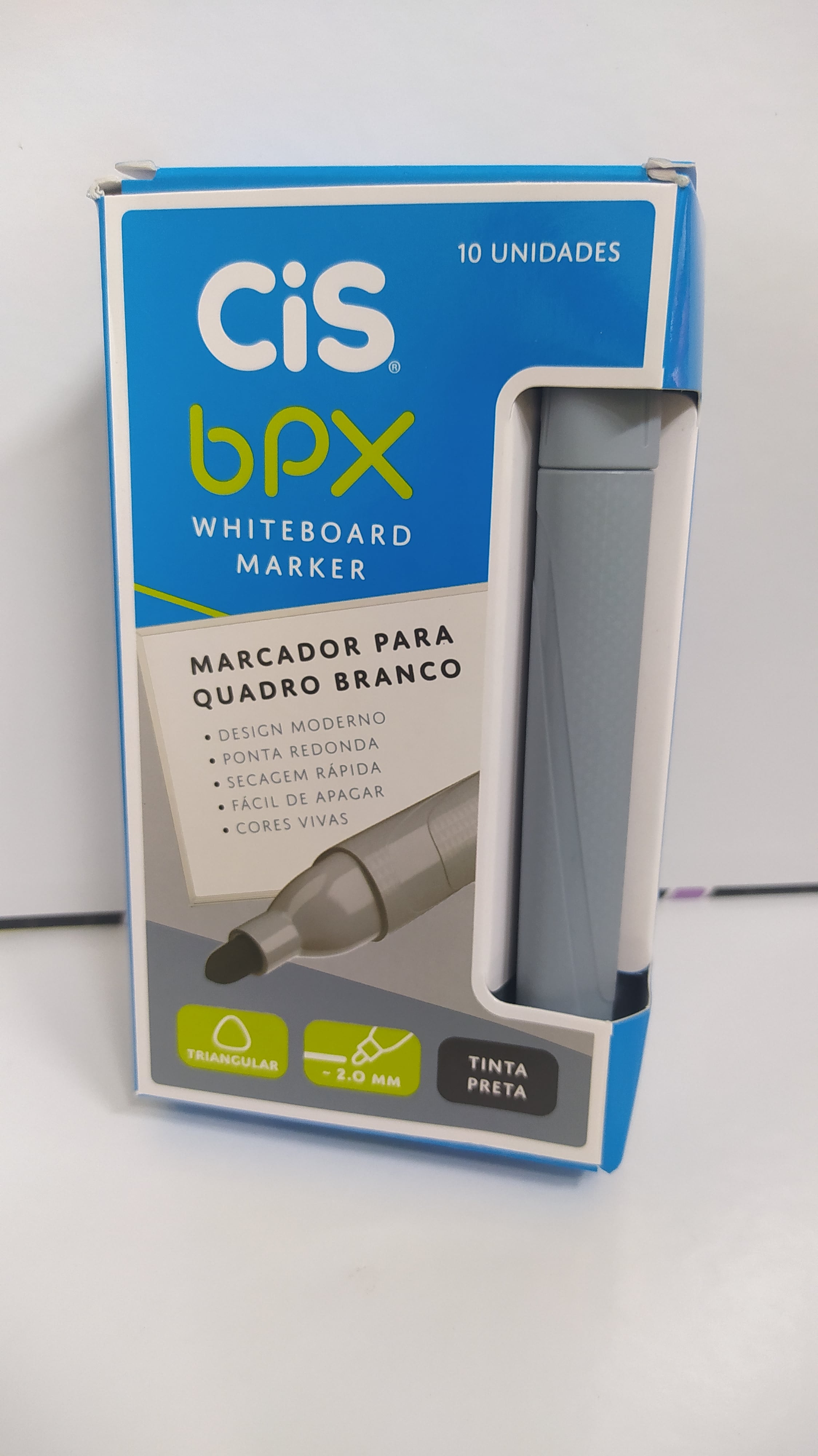 MARCADOR P/QUADRO BRANCO WHITE BOARD MARKER BPX PRETO