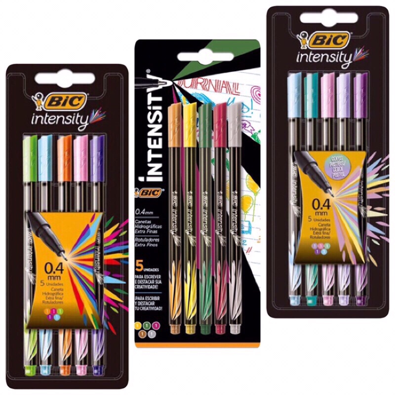 CANETA BIC HIDROGRAFICA INTENSITY FINE SORTIDA TERROSOS BLISTER C/5 971163 -