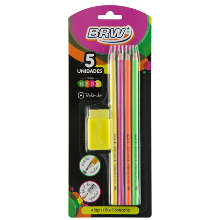 KIT ESCOLAR BRW NEON C/5 KT2003