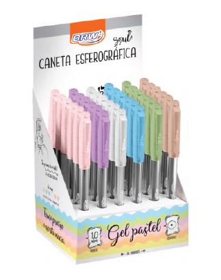 CANETA BRW 1.0 GEL PASTEL SORTIDA CA0040