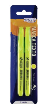 MARCA TEXTO BRW FLUORESCENTE AMARELO BLISTER C/2 CA2011