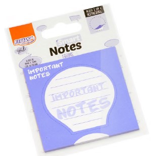 BLOCO BRW SMART NOTES FRAME 75X75 IMPORTANTE AZUL 30F BA0903
