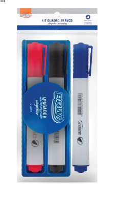 MARCADOR QUADRO BRANCO BRW BLISTER C/APAGADOR AG0103