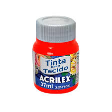 TINTA ACRILEX TECIDO 37M FOSCA 4140 541 VERMELHO VIVO