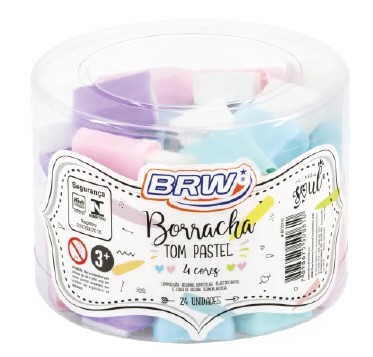 BORRACHA BRW C/CAPA PASTEL BO0210