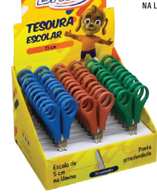 TESOURA BRW ESCOLAR ACO INOX 13CM TE1330