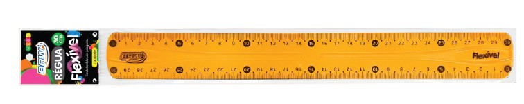 REGUA BRW 30CM FLEXIVEL CORES RE0001