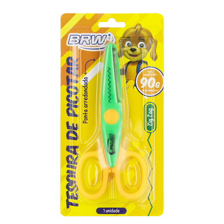 TESOURA BRW ESC 13CM PICOTAR ZIG ZAG TE1001
