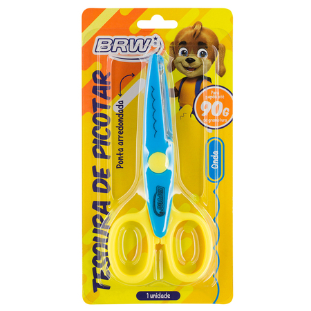 TESOURA BRW ESC 13CM PICOTAR ONDA TE1003