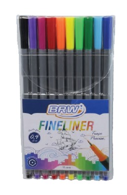 CANETA BRW FINELINER 0.4MM C/10 FI0001