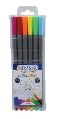 CANETA BRW FINELINER 0.4MM C/6 FI0002