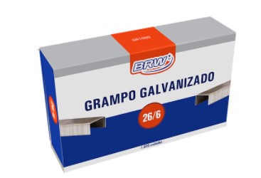GRAMPO BRW 26/6 GALVANIZADO C/5000 GR5000