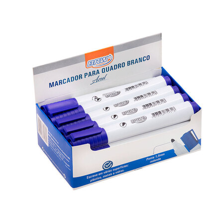 MARCADOR QUADRO BRANCO BRW AZUL CA3001