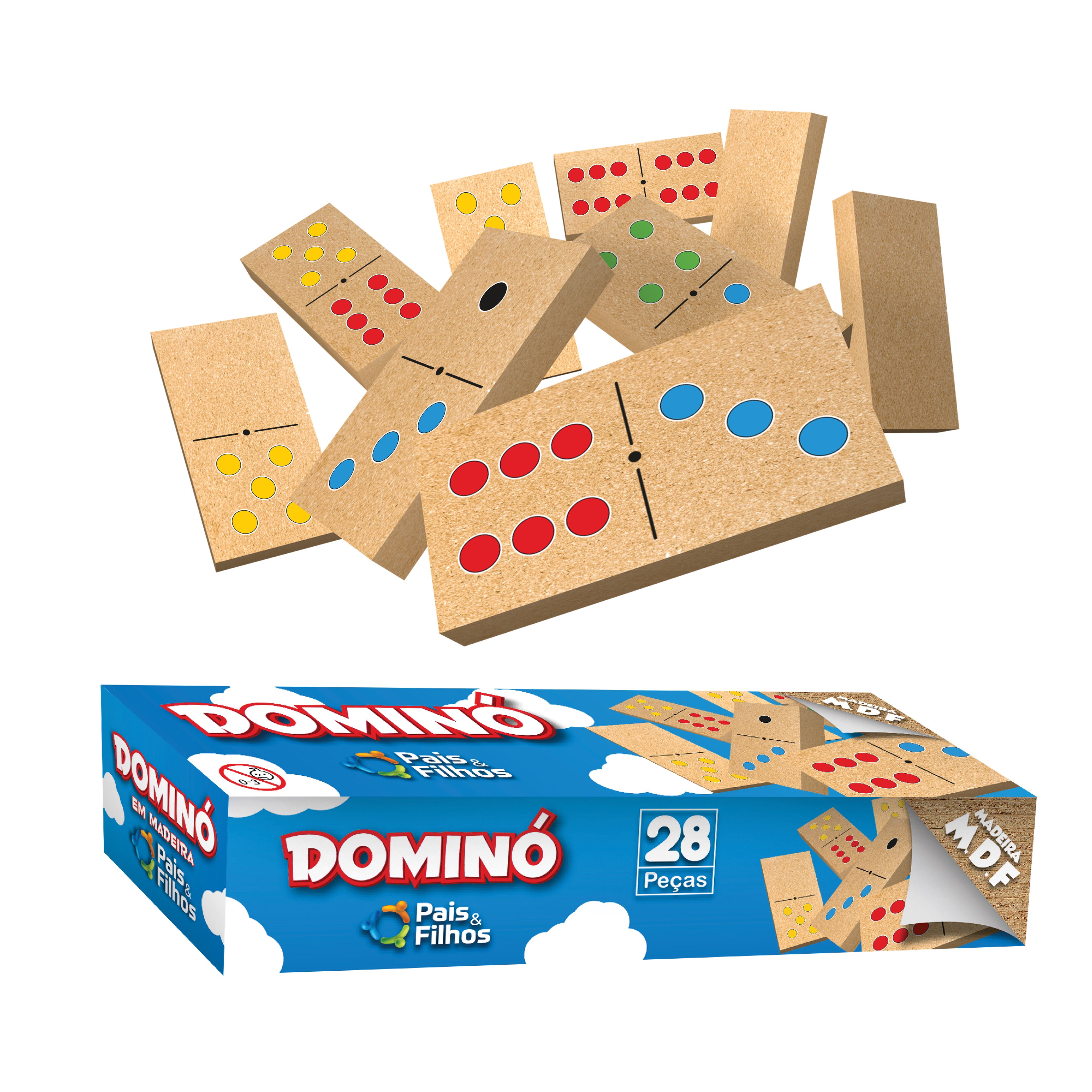 DOMINO PAIS E FILHOS MADEIRA 28 PECAS 10772