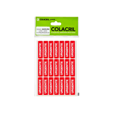 ETIQUETA COLACRIL URGENTE 13X48 6005URG