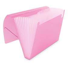 PASTA POLIBRAS SANFONADA A4 12 DIVISORIAS ROSA 710