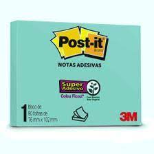 POST-IT 3M 76X102 657 AZUL AQUA 90FL