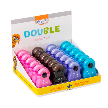 APONTADOR/BORRACHA BRW DOUBLE GIRATORIO AP0203