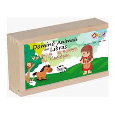 DOMINO CARLU ANIMAIS LIBRAS MDF 28P 1769