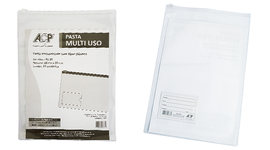 PASTA ACP MULTIUSO C/ZIPER 22X33 PZ-30