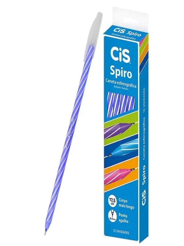 CANETA CIS SPIRO ESF 0.7 AZUL 