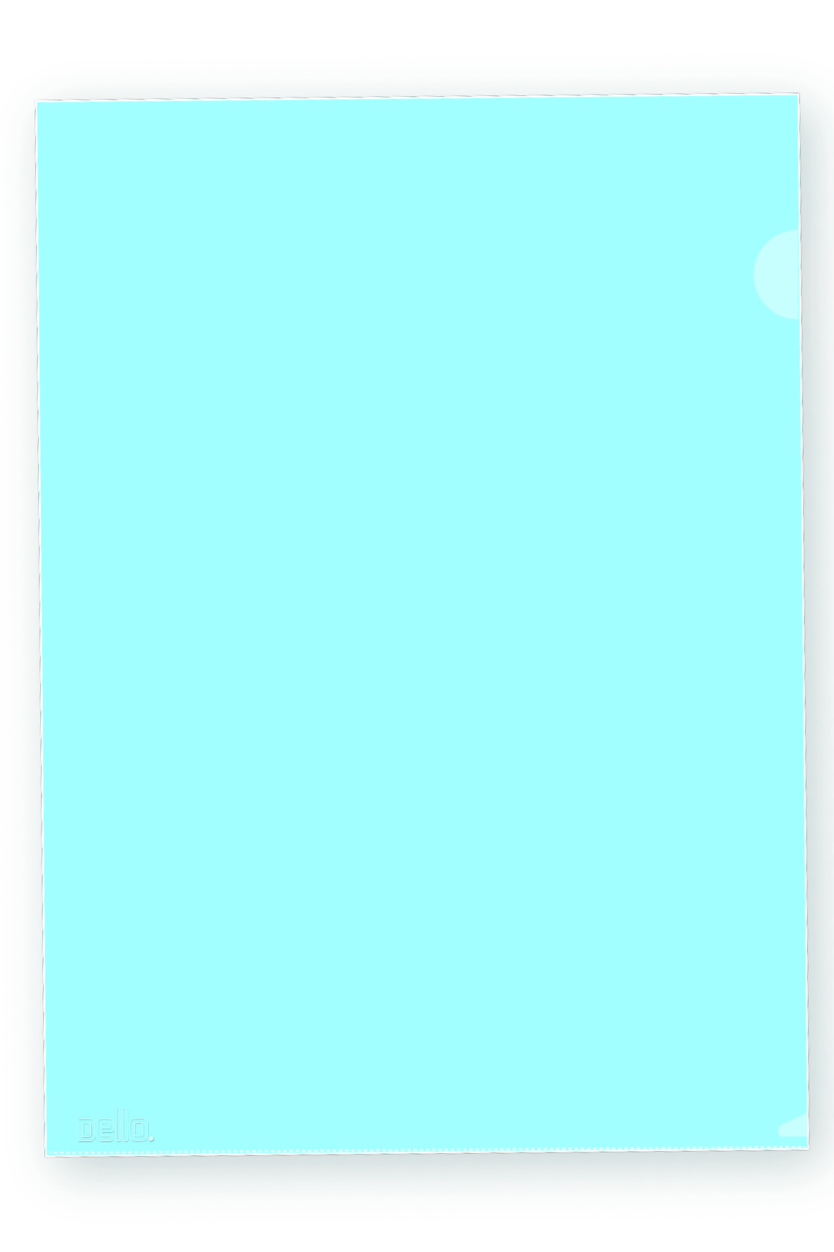 PASTA EM L DELLOPLAST A4 AZUL PASTEL 270BP