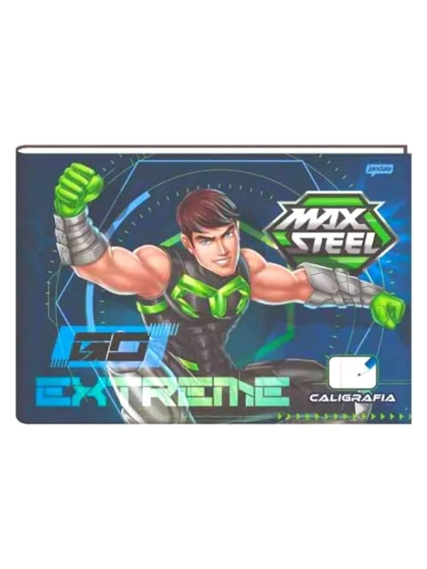 CADERNO JANDAIA 1/4 40F BROCHURA CALIGRAFIA CAPA DURA MAX STEEL 54317