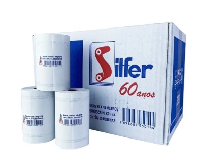 BOBINA SILFER 80X40 TERM 1V BRANCA