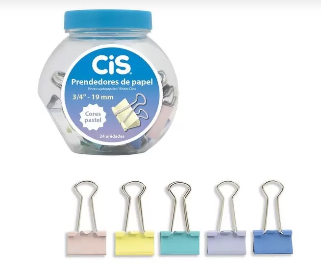 PRENDEDOR DE PAPEL 19M CIS PASTEL