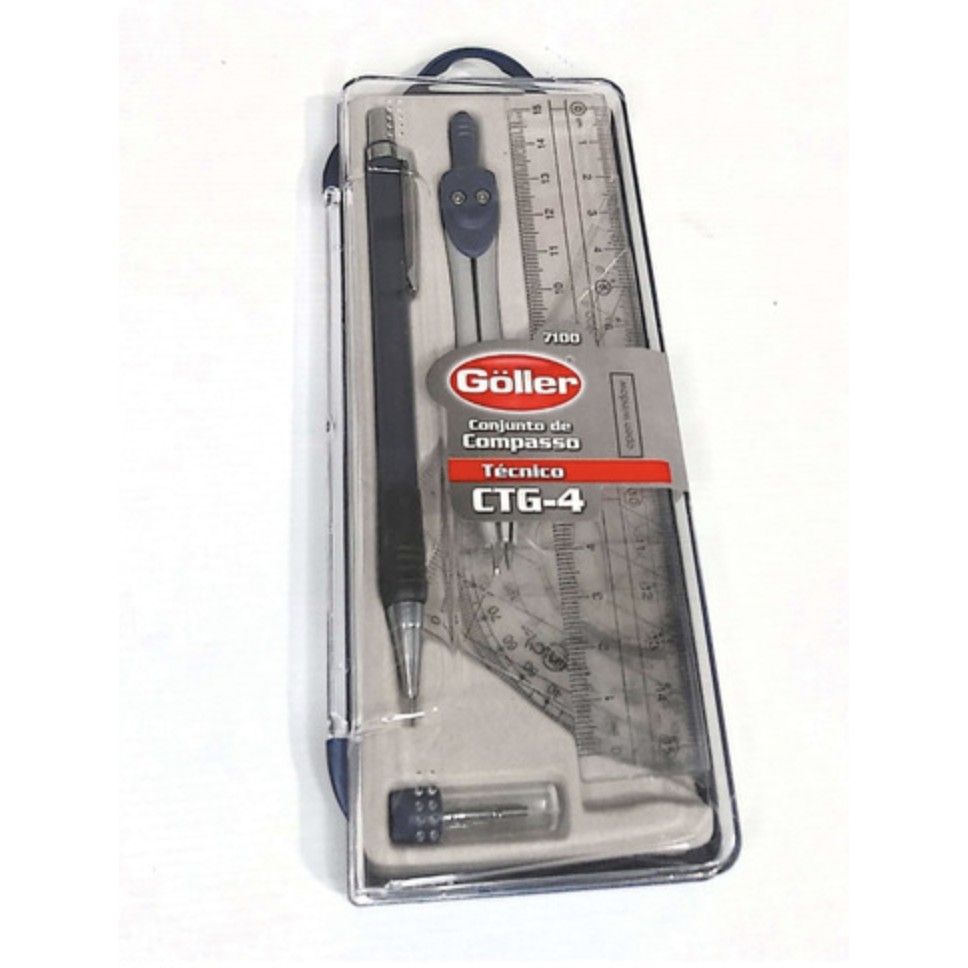 KIT COMPASSO GOLLER ESCOLAR TECNICO G811