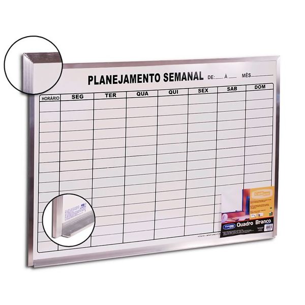 QUADRO PLANEJAMENTO SEMANAL CORTIART 90X60 6082